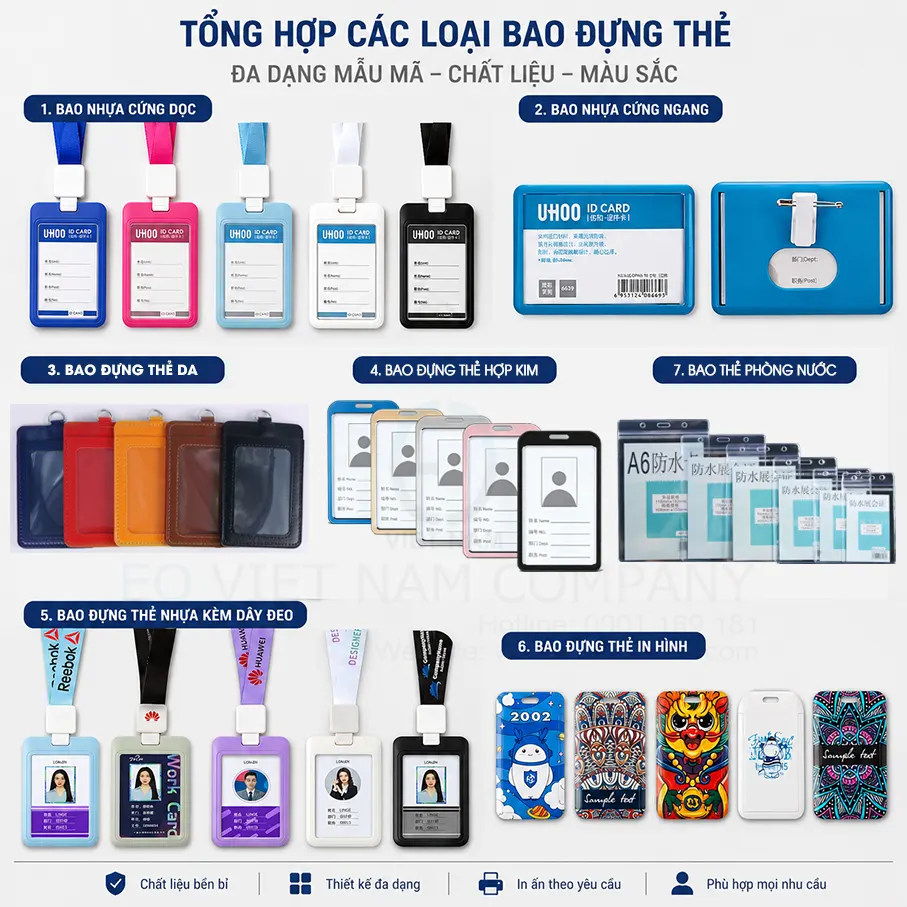 Bao Đựng Thẻ Nhân Viên Học Sinh Sự Kiện Sang Trọng Giá Tốt Tại Đà Nẵng